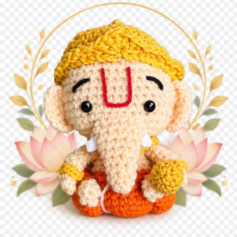 Crochet Ganesha Idol - Image 1